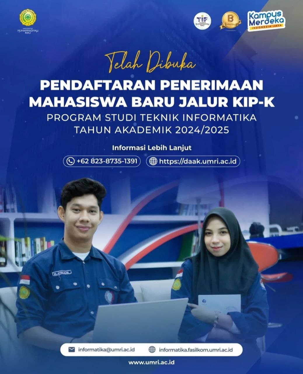 PENERIMAAN BEASISWA PROGRAM INDONESIA PINTAR (PIP) PERGURUAN TINGGI KARTU INDONESIA PINTAR KULIAH (KIP-K) TAHUN AKADEMIK 2024/2024