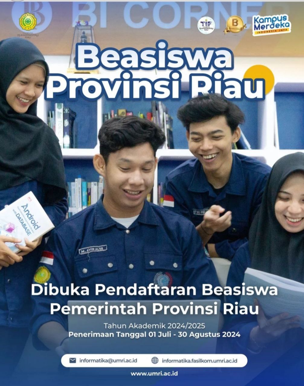 PENERIMAAN BEASISWA PRESTASI PEMERINTAH PROVINSI RIAU T.A. 2024/2025