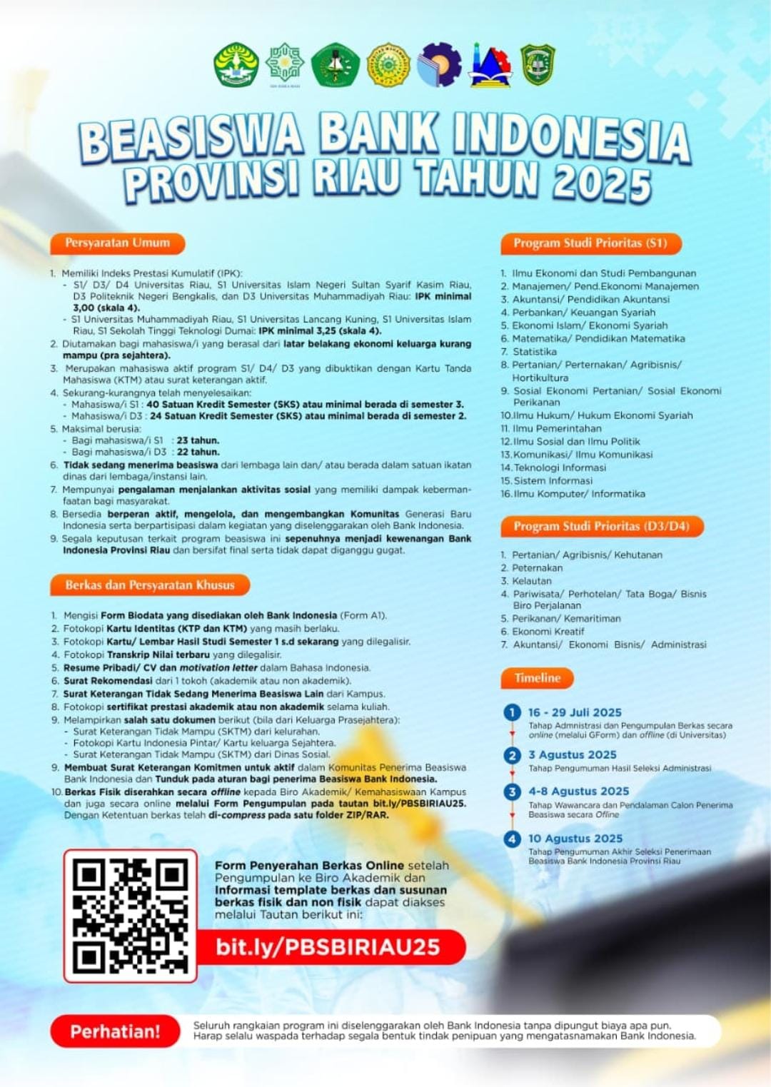 BEASISWA BANK INDONESIA TAHUN 2025