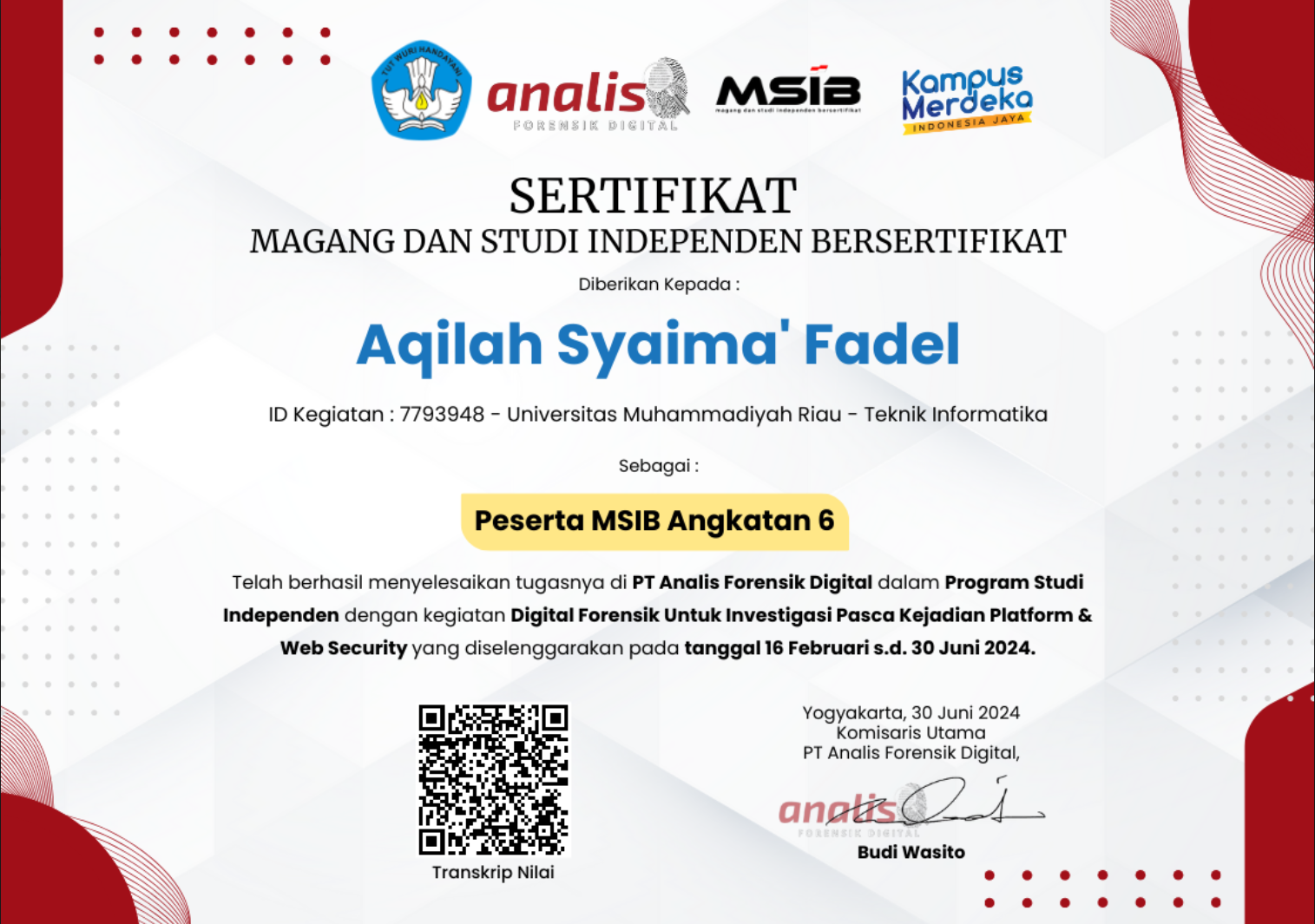MBKM Aqilah Syaima Fadel
